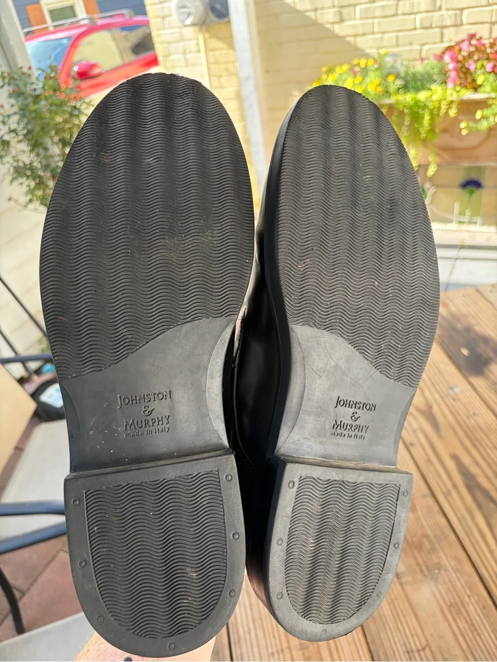 Johnston & Murphy Vintage Black Leather Derby Dress Shoes